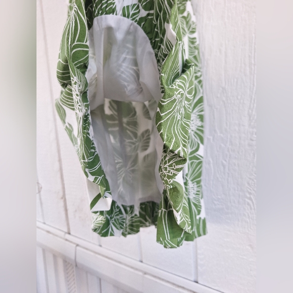 Jessica Howard Green and White Floral Sleeveless Dress Women's Size 10P - Picture 10 of 13